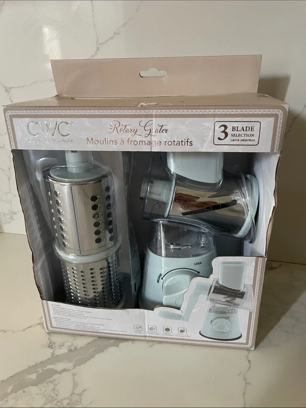 CWC Rotary Grater Kitchen Tool in Light Blue